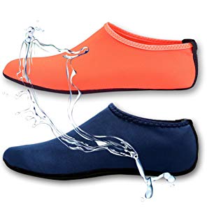 Gohom Barefoot Flexible Water Skin Shoes Aqua Socks for Beach Swim Surf Shoe