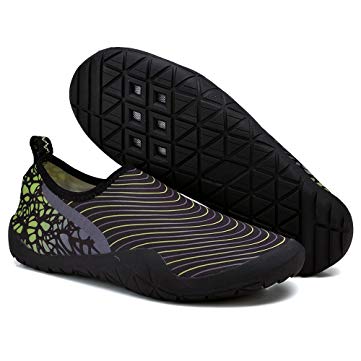 UNN Men Barefoot Quick-Dry Aqua Flexible Socks Slip on Water Shoes with Drainage Hole