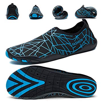 SONLLEIVOO Mens Water Shoes Aqua Socks Swim Shoe Men Surf Yoga Beach River Quick Dry Sport Barefoot Black 12
