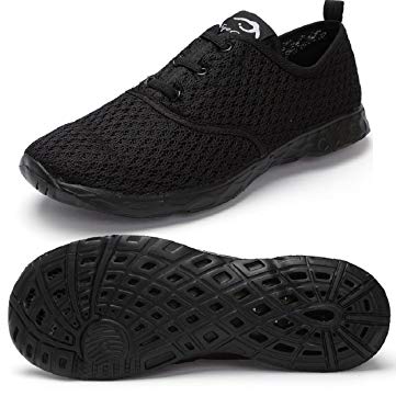 eyeones Women's Lightweight Quick Drying Mesh Aqua Slip-on Water Shoes Perfect Match for Waterproof Phone Case
